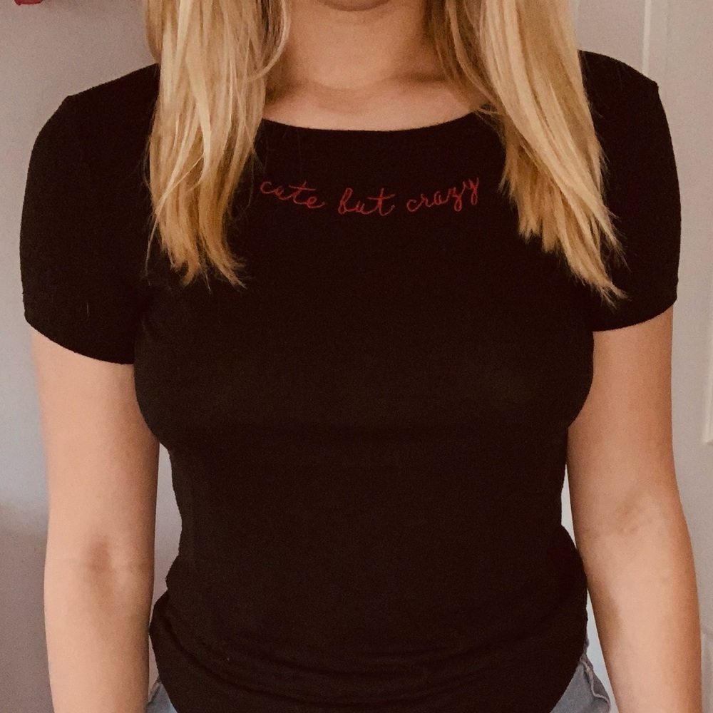 Cute but crazy black t-shirt